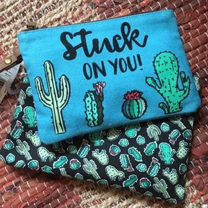 NWT Stuck on You Cactus Bags / Wristlet
